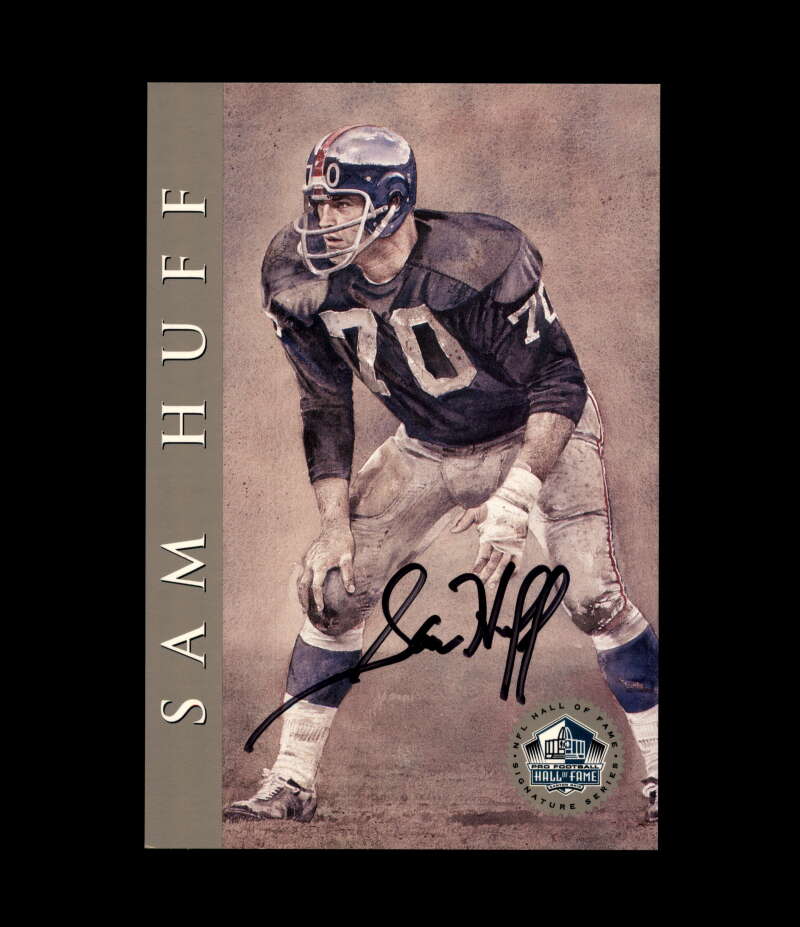 Sam Huff NFL Coa Signed 1998 HOF Signature Series /2500 Autograph