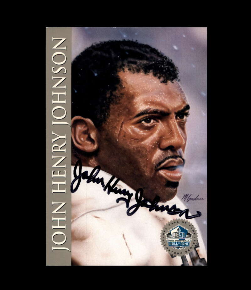 John Henry Johnson NFL Coa Signed 1998 HOF Signature Series /2500 Autograph