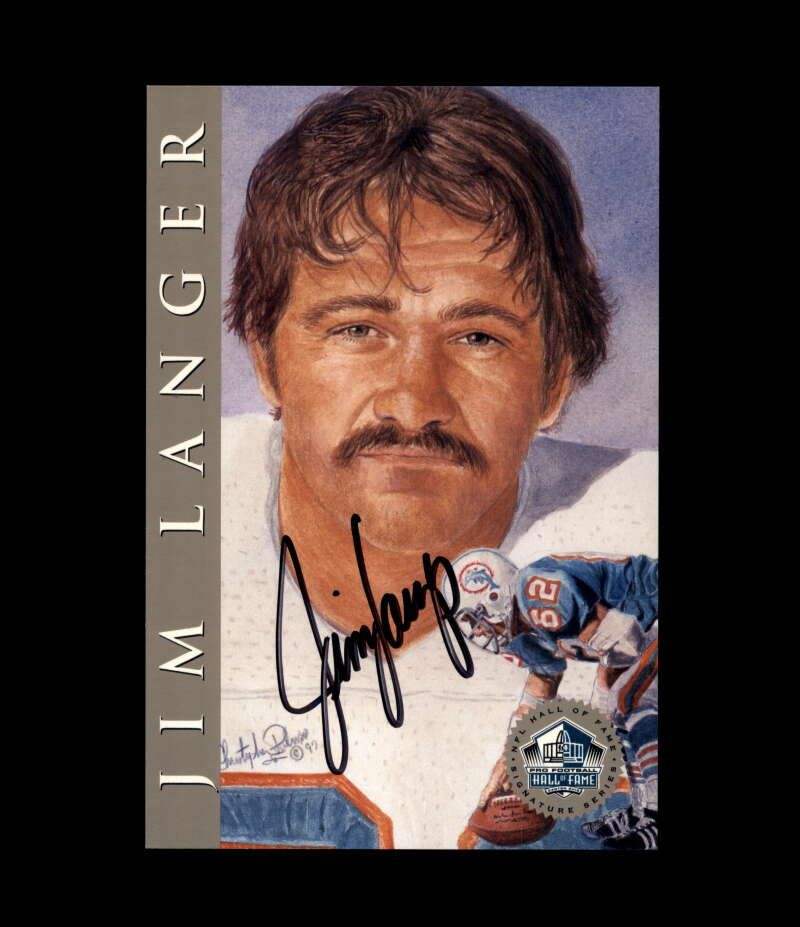 Jim Langer NFL Coa Signed 1998 HOF Signature Series /2500 Autograph