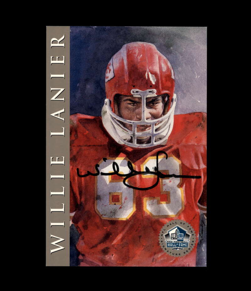 Willie Lanier NFL Coa Signed 1998 HOF Signature Series /2500 Autograph