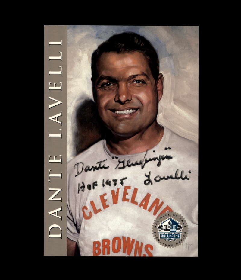 Dante Lavelli NFL Coa Signed 1998 HOF Signature Series /2500 Autograph