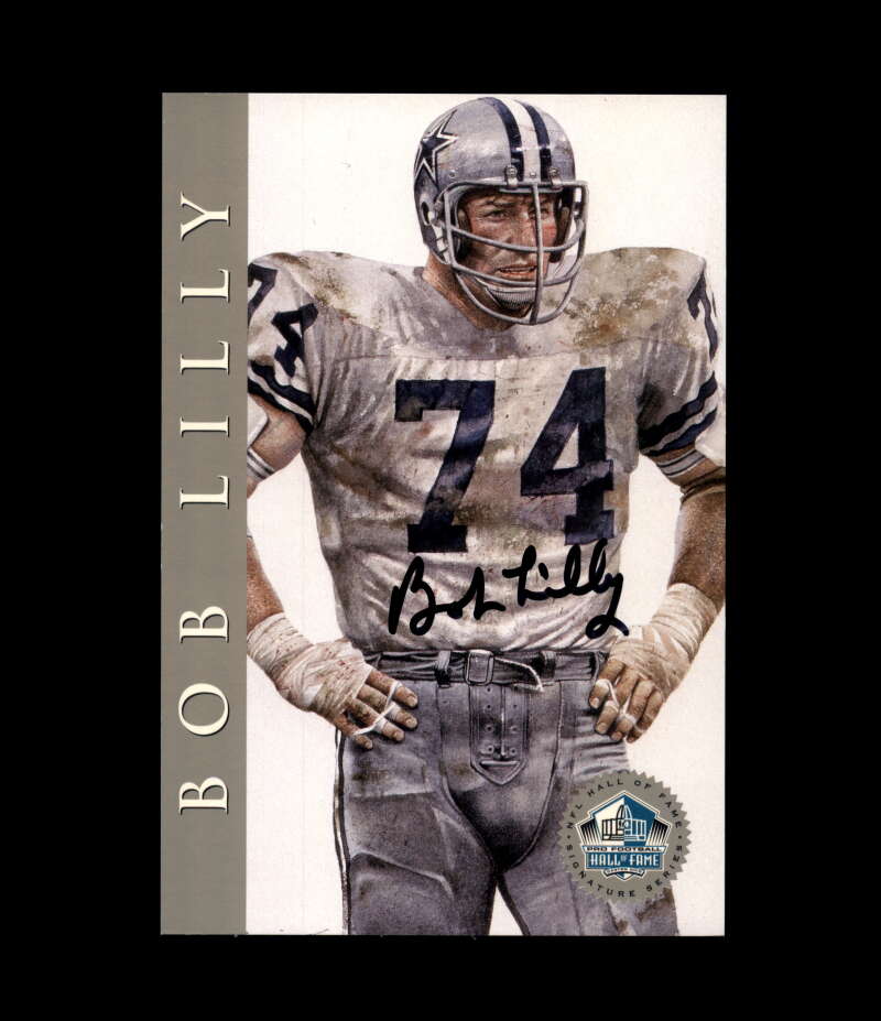 Bob Lilly NFL Coa Signed 1998 HOF Signature Series /2500 Autograph