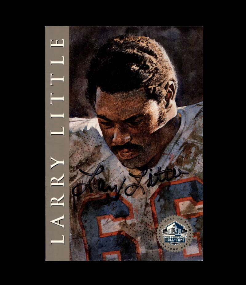 Larry Little NFL Coa Signed 1998 HOF Signature Series /2500 Autograph