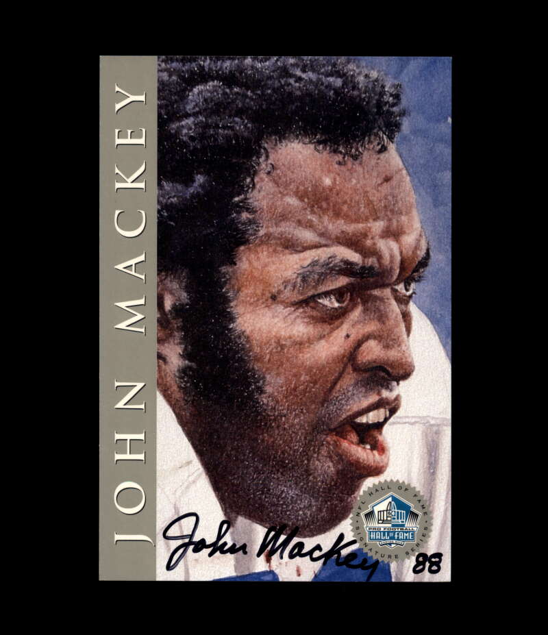 John Mackey NFL Coa Signed 1998 HOF Signature Series /2500 Autograph