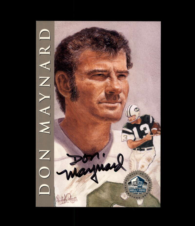 Don Maynard NFL Coa Signed 1998 HOF Signature Series /2500 Autograph