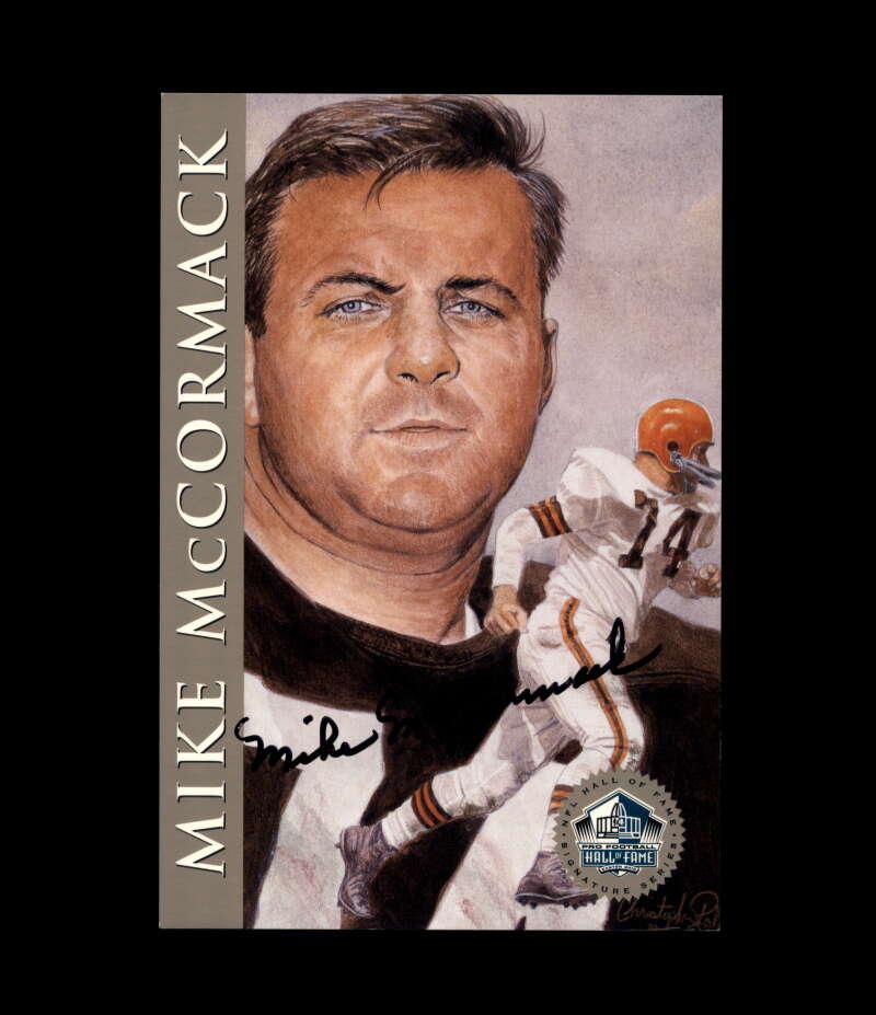 Mike McCormack NFL Coa Signed 1998 HOF Signature Series /2500 Autograph