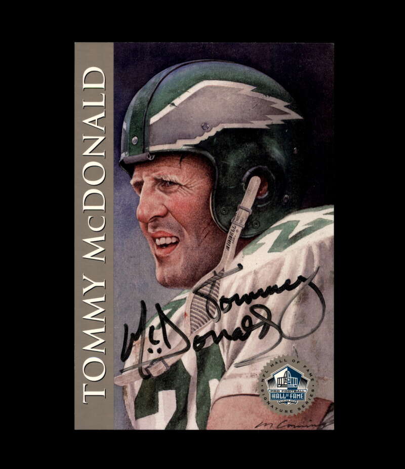 Tommy McDonald NFL Coa Signed 1998 HOF Signature Series /2500 Autograph
