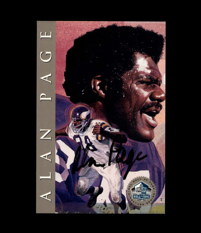 Alan Page NFL Coa Signed 1998 HOF Signature Series /2500 Autograph