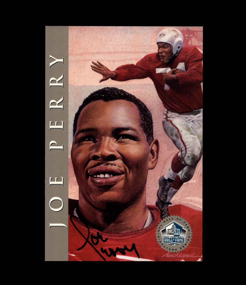 Joe Perry NFL Coa Signed 1998 HOF Signature Series /2500 Autograph