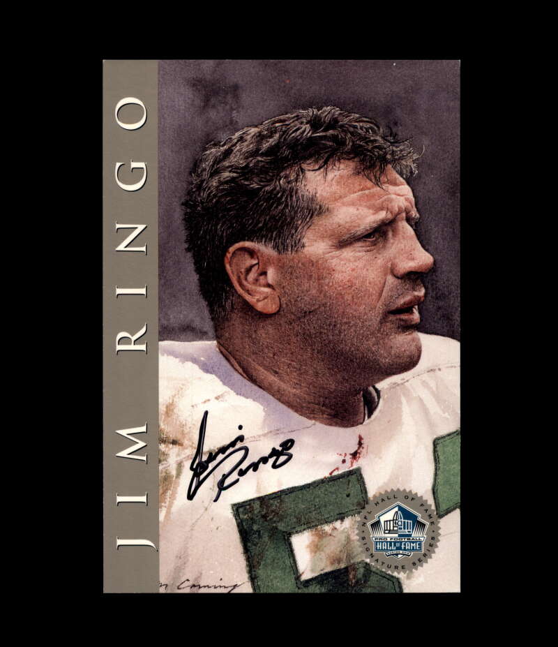 Jim Ringo NFL Coa Signed 1998 HOF Signature Series /2500 Autograph