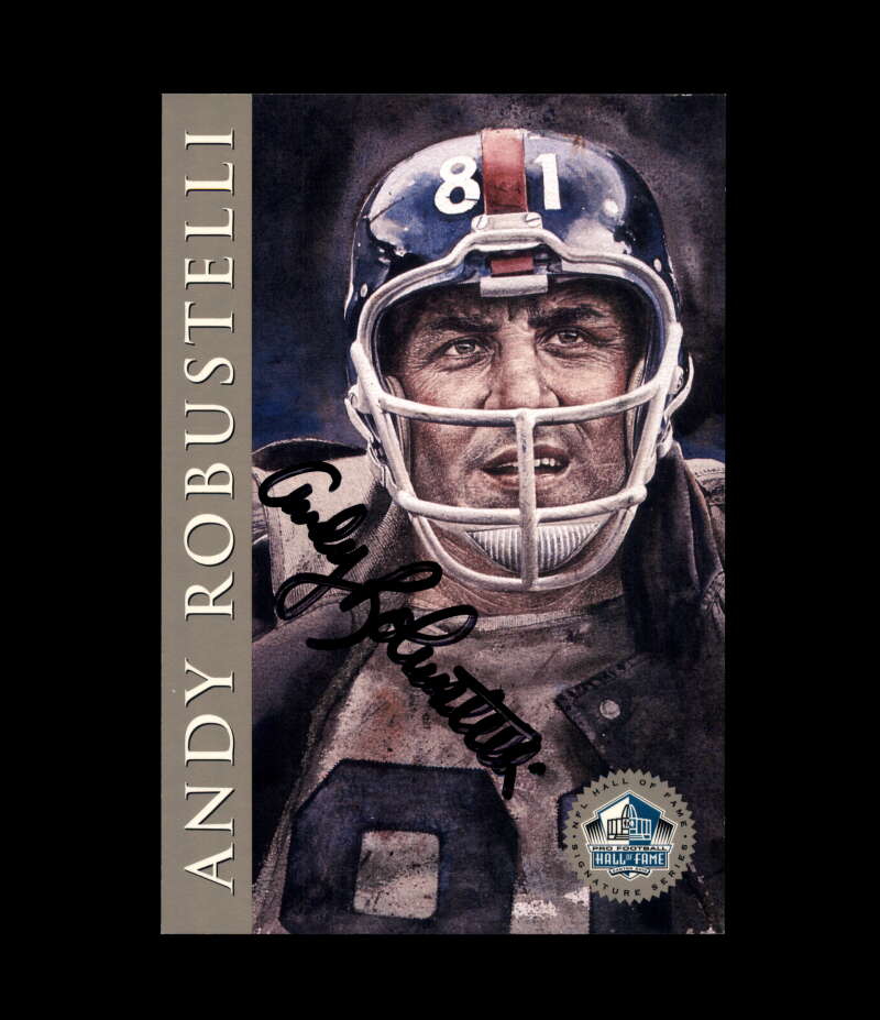 Andy Robustelli NFL Coa Signed 1998 HOF Signature Series /2500 Autograph
