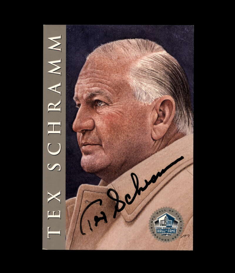 Tex Schramm NFL Coa Signed 1998 HOF Signature Series /2500 Autograph