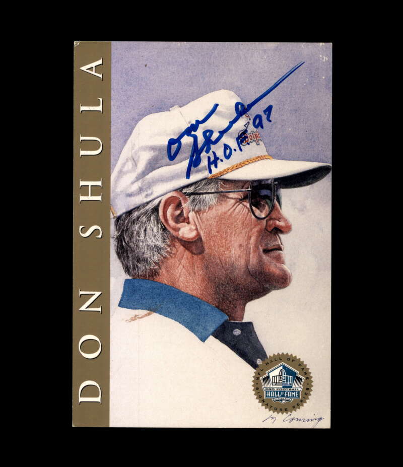 Don Shula NFL Coa Signed 1998 HOF Gold Signature Series Autograph