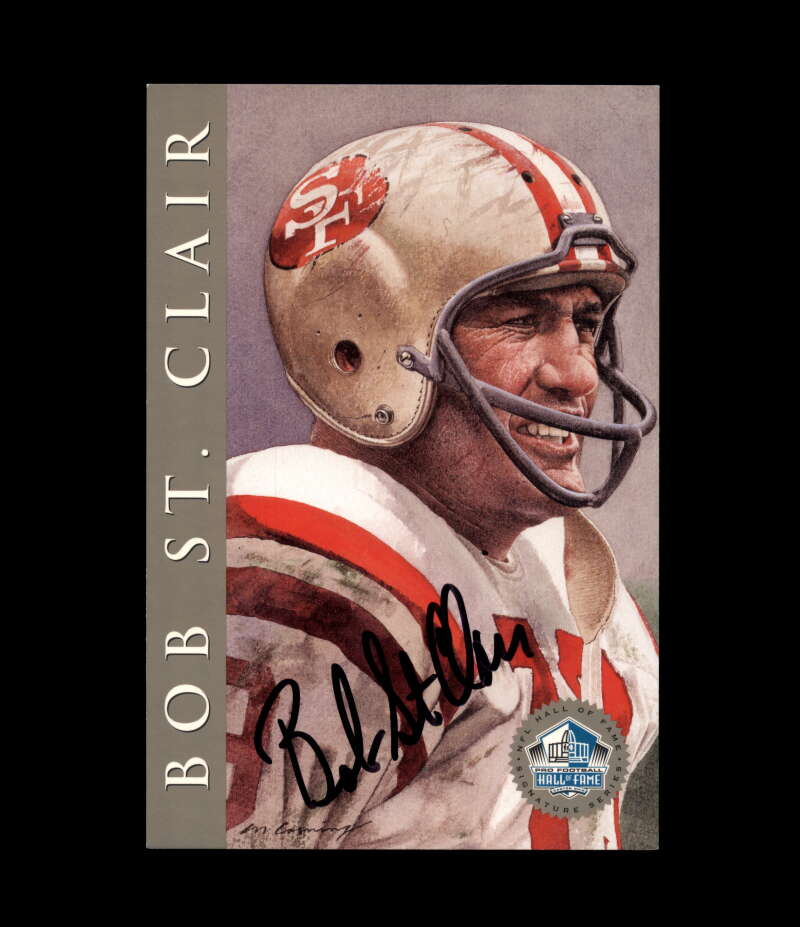 Bob St. Clair NFL Coa Signed 1998 HOF Signature Series /2500 Autograph