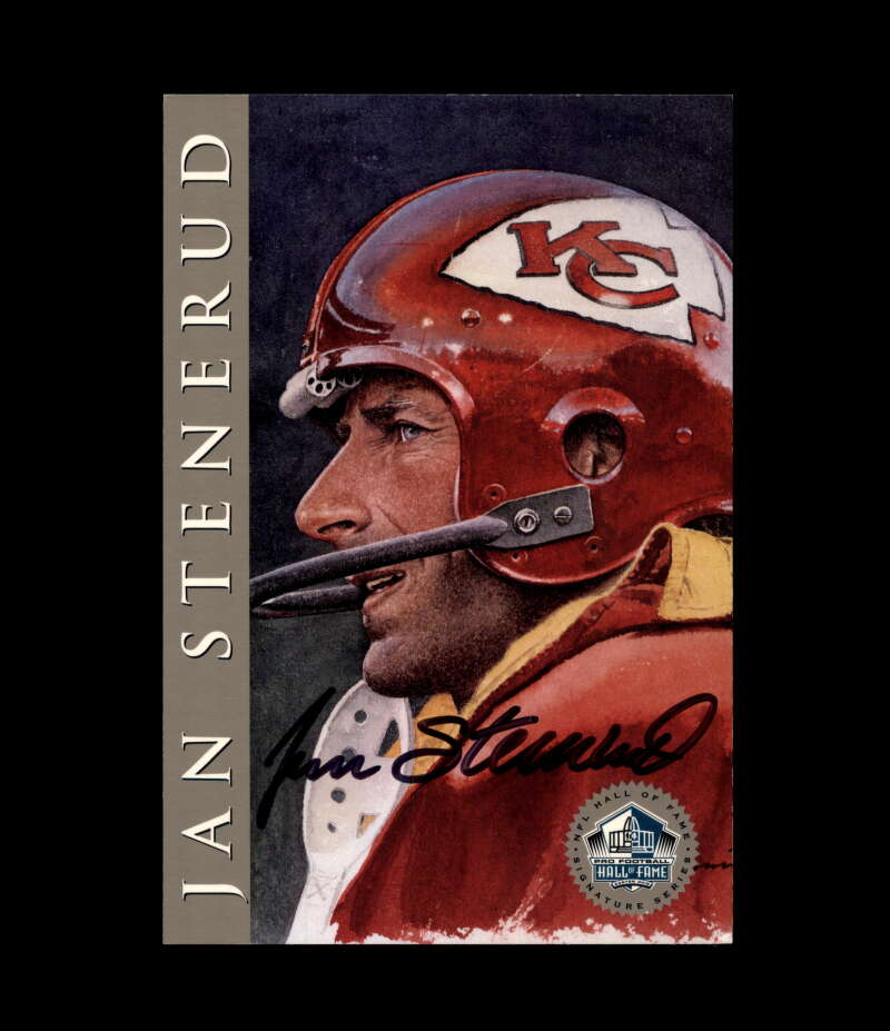 Jan Stenerud NFL Coa Signed 1998 HOF Signature Series /2500 Autograph