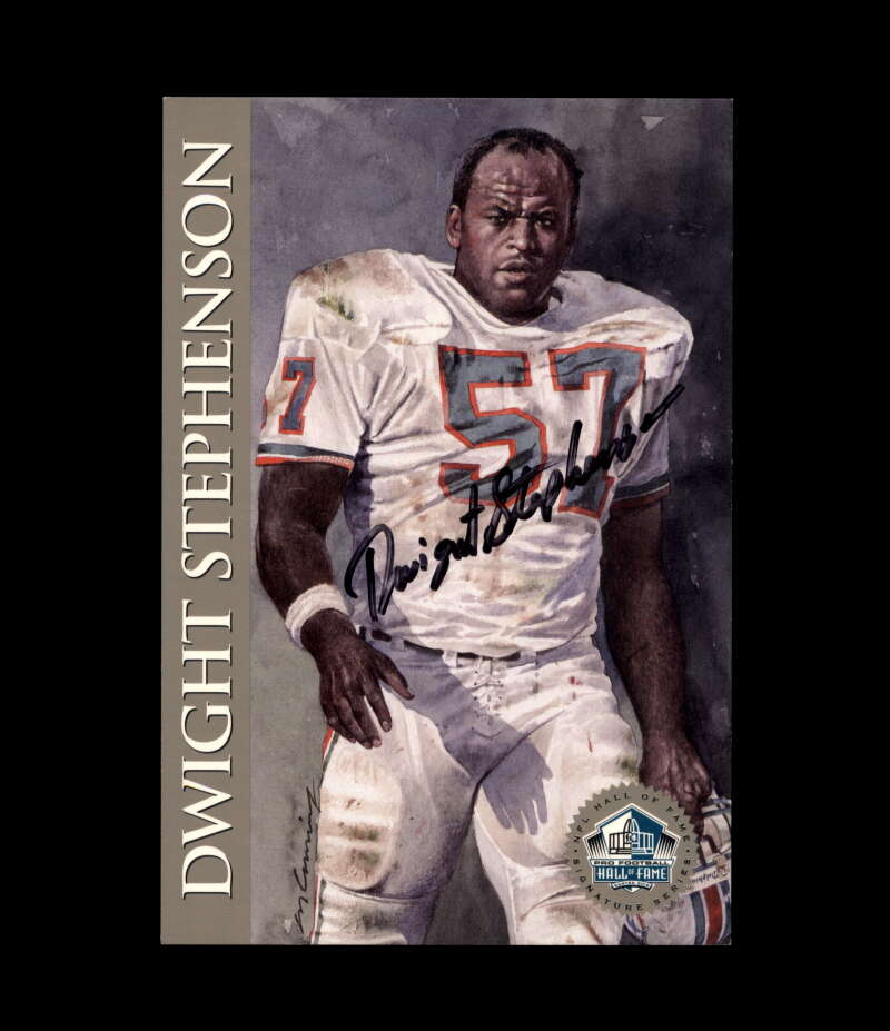 Dwight Stephenson NFL Coa Signed 1998 HOF Signature Series /2500 Autograph