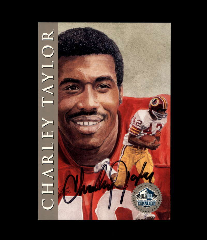 Charley Taylor NFL Coa Signed 1998 HOF Signature Series /2500 Autograph