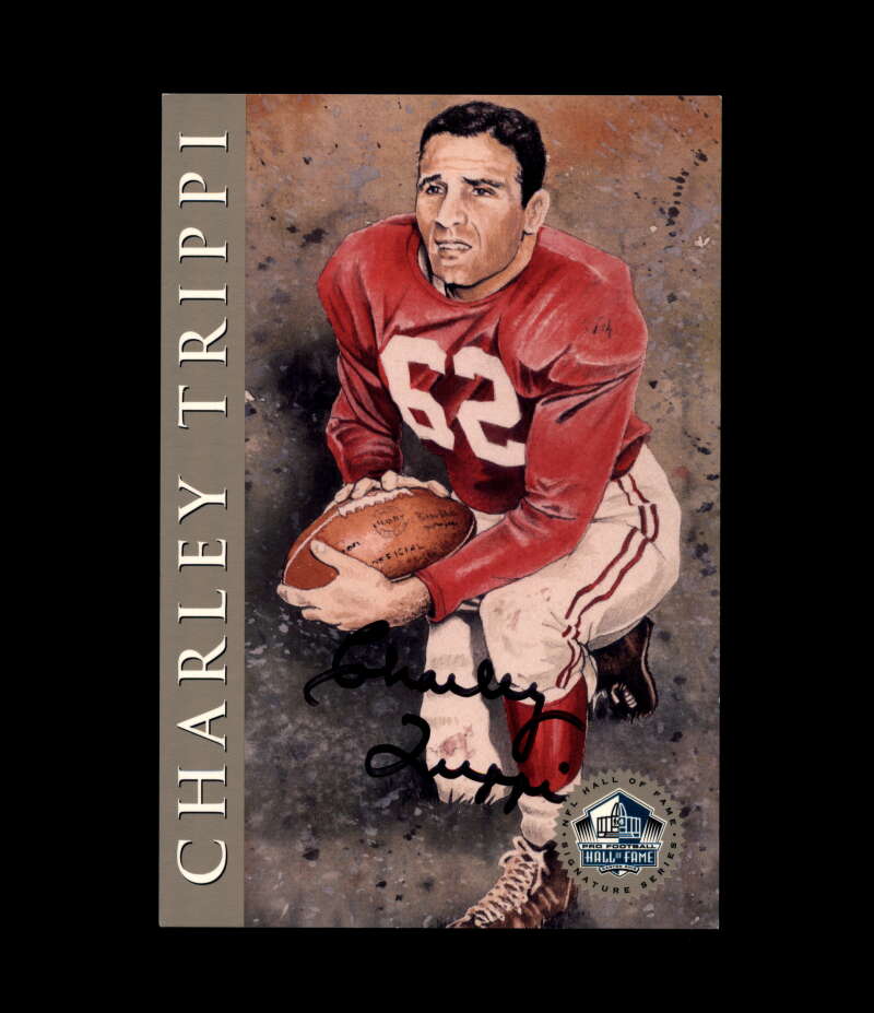 Charley Trippi NFL Coa Signed 1998 HOF Signature Series /2500 Autograph