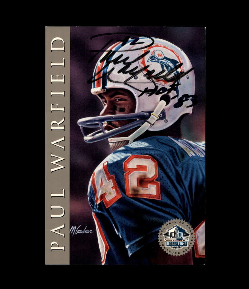 Paul Warfield NFL Coa Signed 1998 HOF Signature Series /2500 Autograph