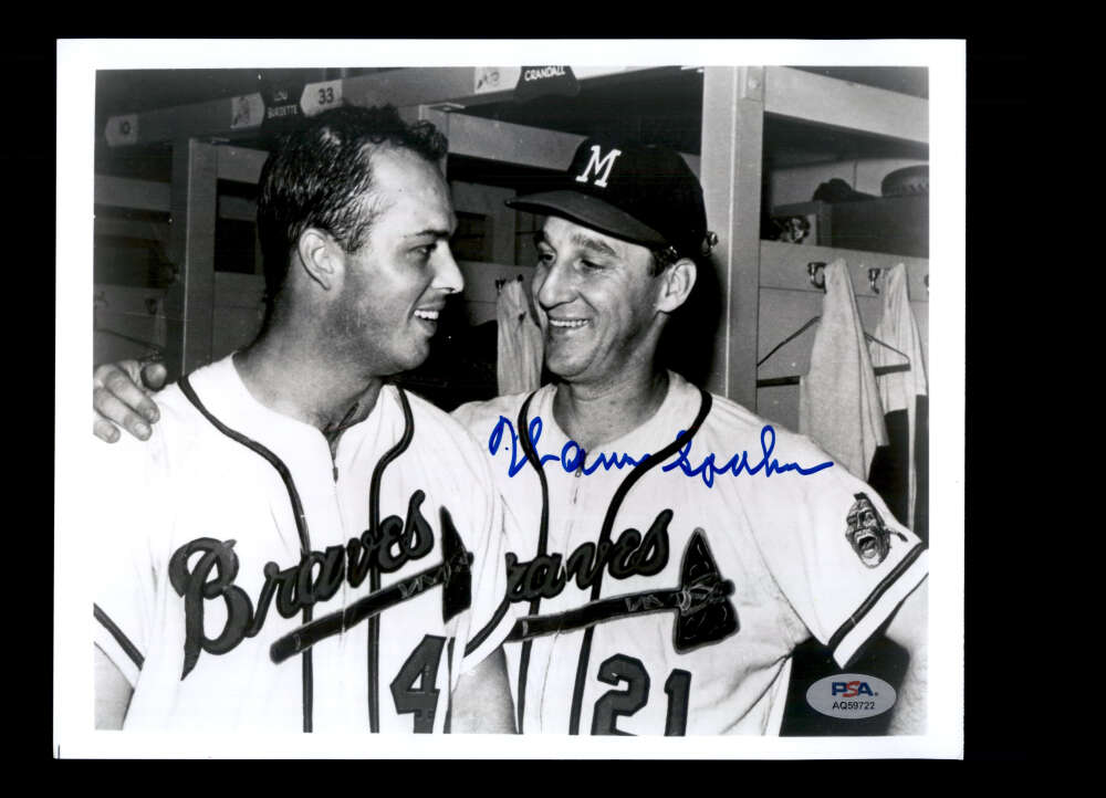 Warren Spahn PSA DNA Signed 8x10 Photo Autograph Braves