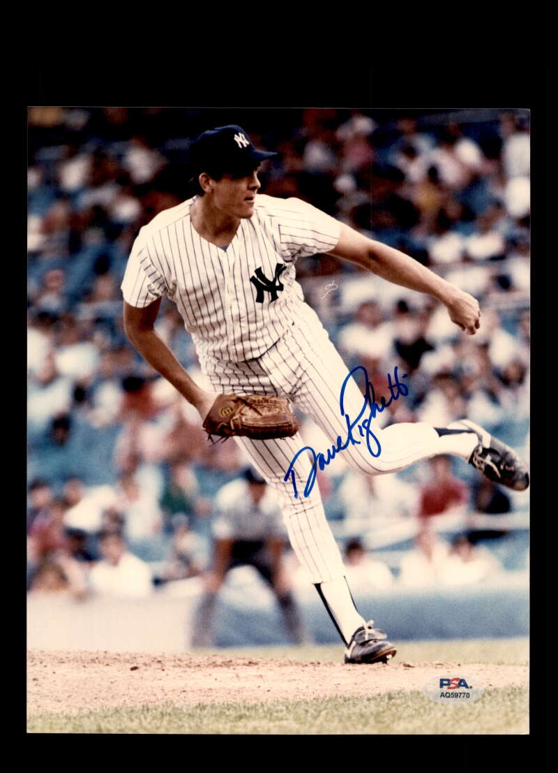 Dave Righetti PSA DNA Signed 8x10 Photo Autograph Yankees