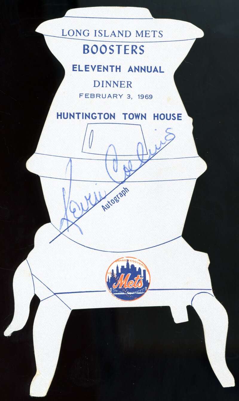 Kevin Collins PSA DNA Signed Mets 1970 Hot Stove Booster Club Die Cut Card Autograph