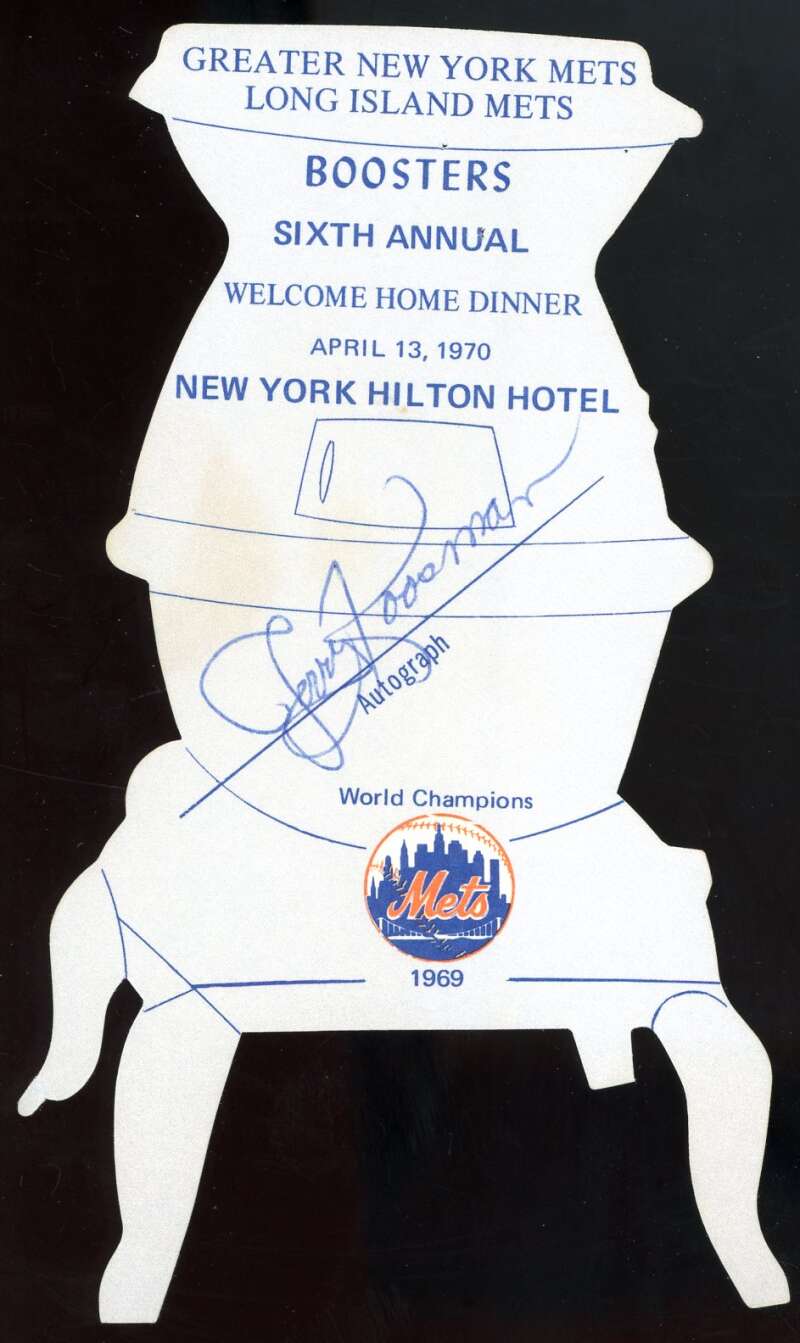Jerry Koosman PSA DNA Signed Mets 1970 Hot Stove Booster Club Die Cut Card Autograph