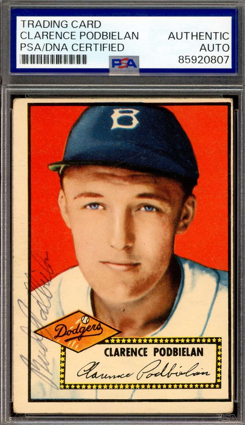 Clarence Podbielan PSA DNA Vintage Signed 1952 Topps Autograph