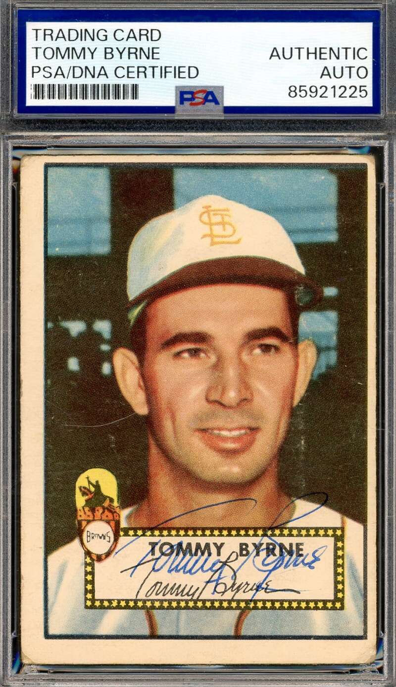Tommy Byrne PSA DNA  Vintage Signed 1952 Topps Autograph