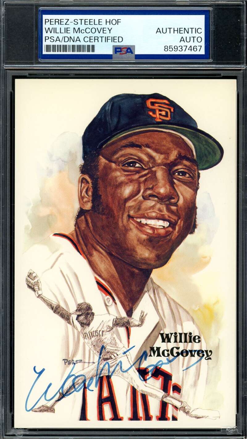 Willie McCovey PSA DNA Signed Perez Steele Postcard Autograph