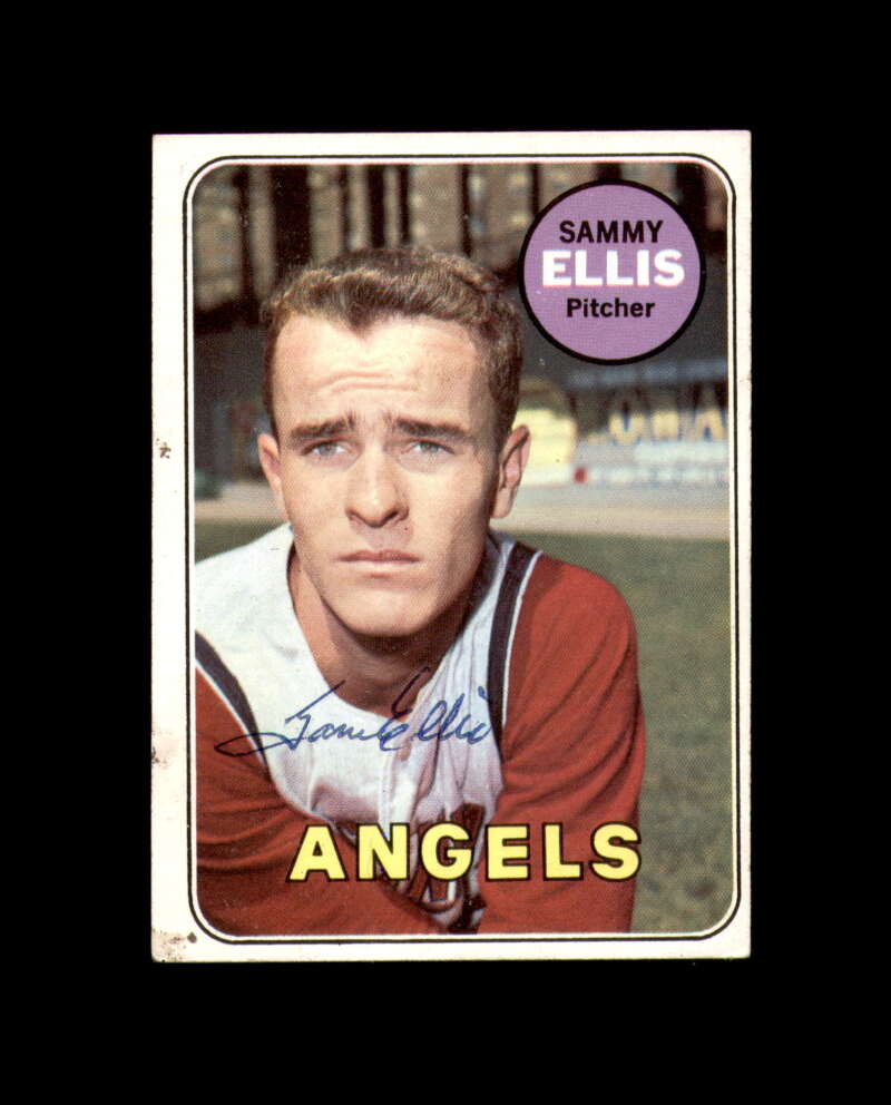 Sammy Ellis Signed Authentic 1969 Topps California Angels Autograph