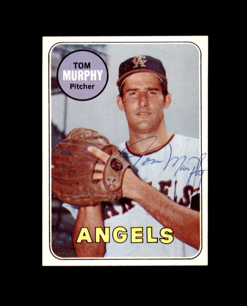 Tom Murphy Signed Authentic 1969 Topps California Angels Autograph