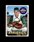 Dave Duncan Signed Authentic 1969 Topps Oakland Athletics Autograph