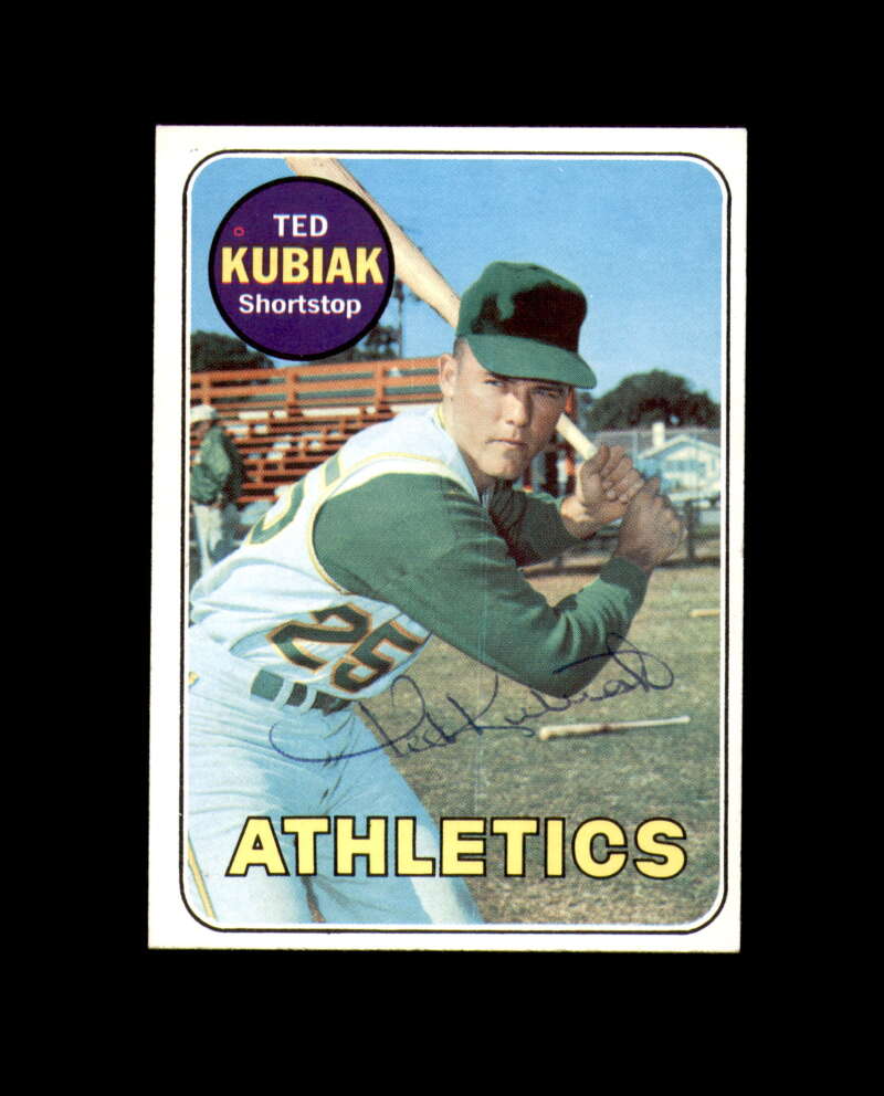 Ted Kubiak Signed Authentic 1969 Topps Oakland Athletics Autograph