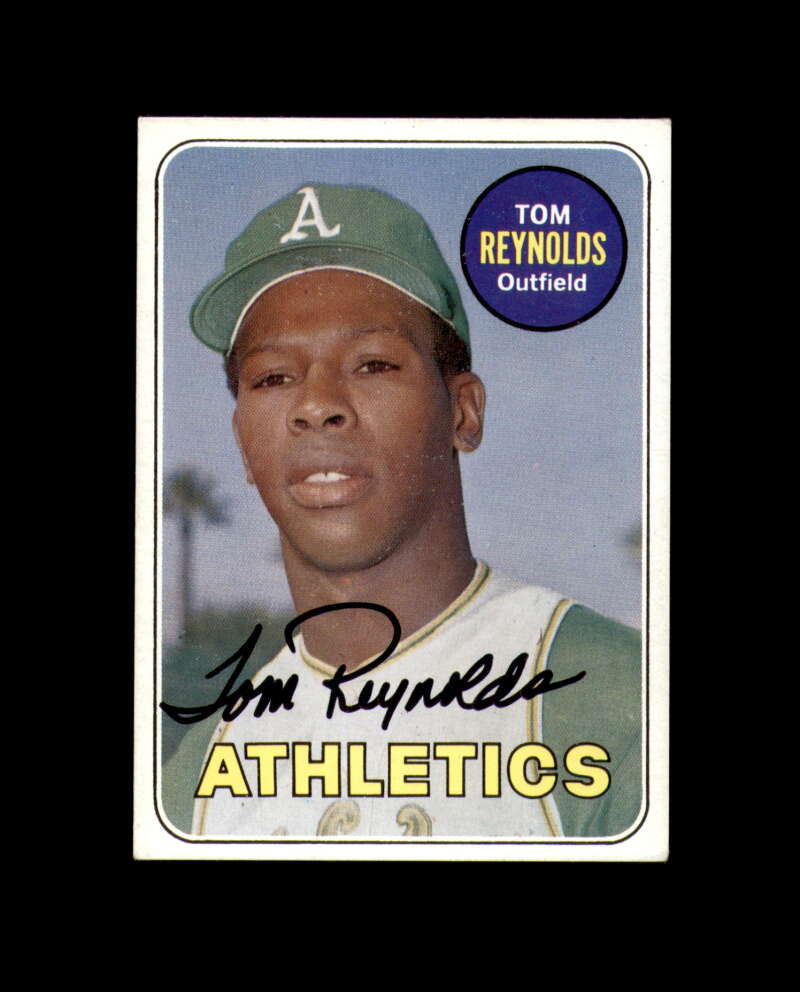 Tom Reynolds Signed Authentic 1969 Topps Oakland Athletics Autograph