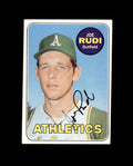 Joe Rudi Signed Authentic 1969 Topps Oakland Athletics Autograph