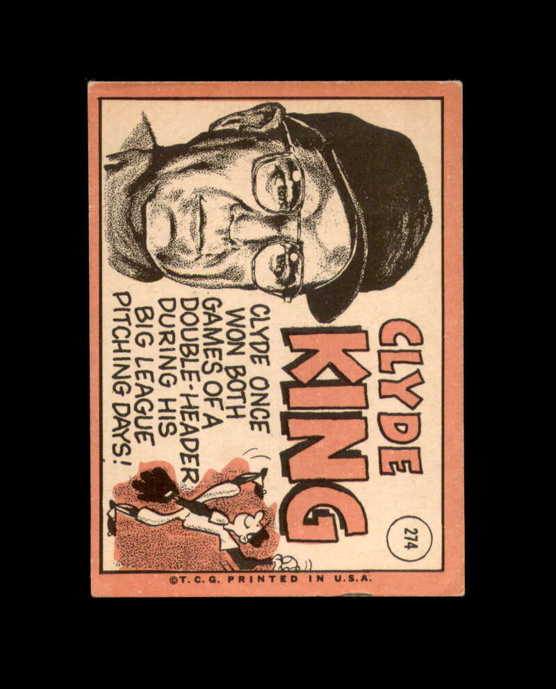 Clyde King Signed Authentic 1969 Topps San Francisco Giants Autograph