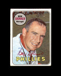 Bob Skinner Signed Authentic 1969 Topps Philadelphia Phillies Autograph