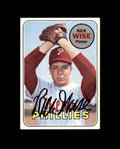 Rick Wise Signed Authentic 1969 Topps Philadelphia Phillies Autograph
