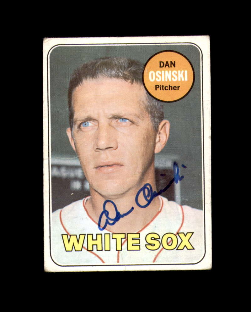 Dan Osinski Signed Authentic 1969 Topps Chicago White Sox Autograph