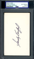 Sandy Koufax PSA DNA Signed 3x5 Index Card Autograph