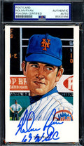 Nolan Ryan PSA DNA Signed 1994 Ron Lewis 1969 Mets Postcard Autograph