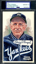Casey Stengel Gem Mint 10 PSA DNA Signed Perez Steele Postcard Cut Autograph