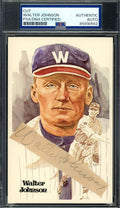 Walter Johnson PSA DNA Autograph Perez Steele Postcard Cut Signed