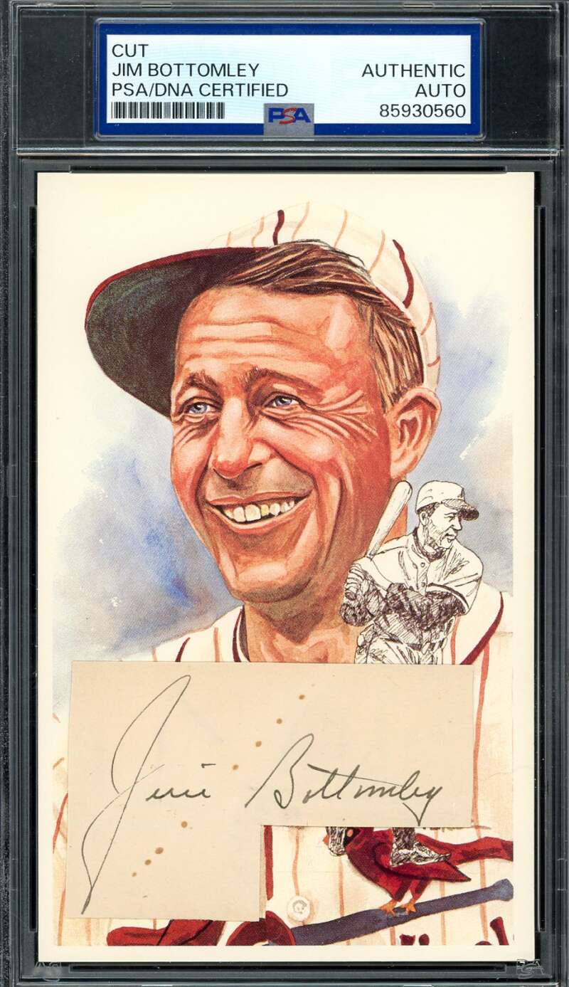 Jim Bottomley PSA DNA Signed Perez Steele Postcard Cut Autographed