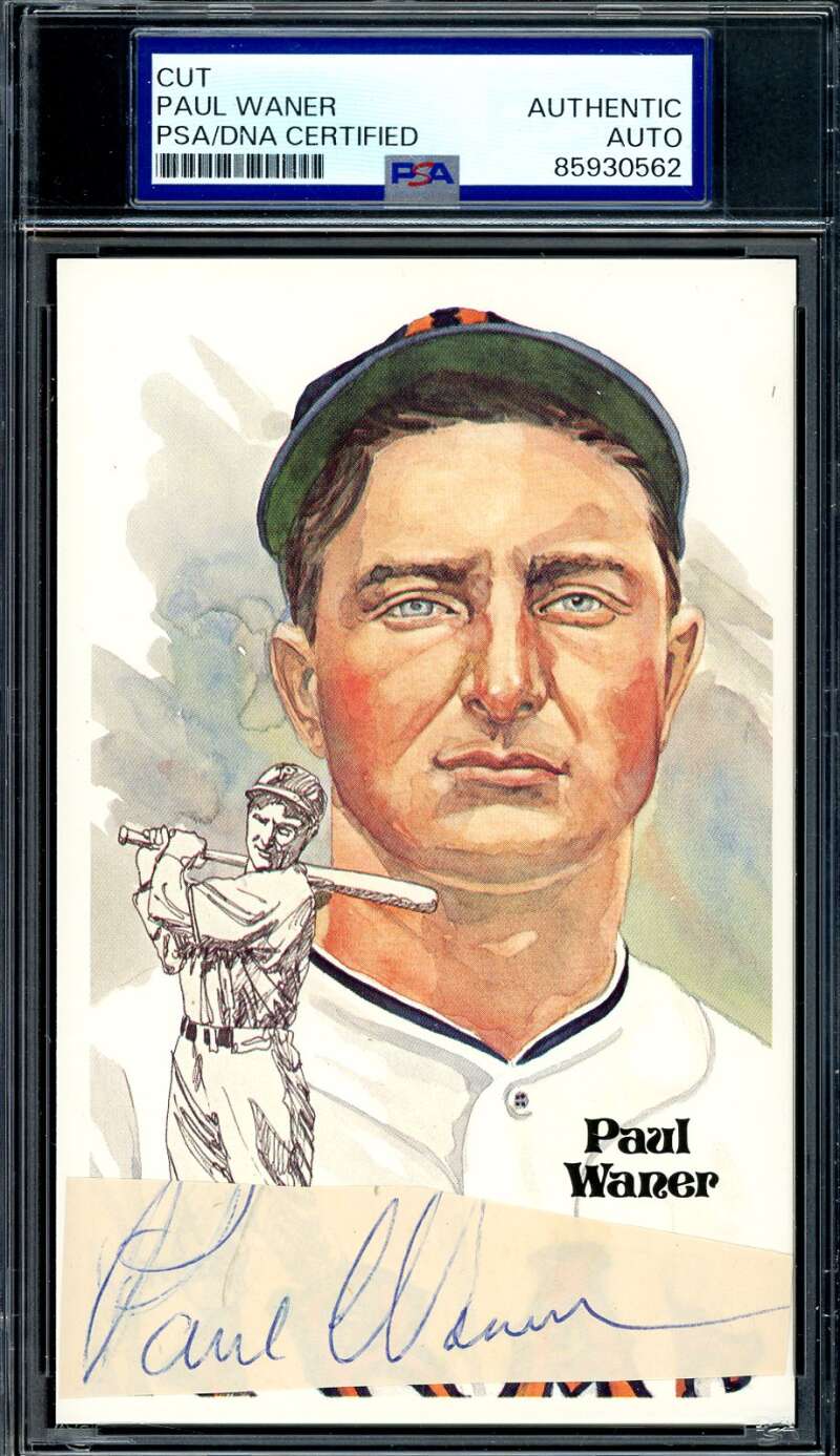 Paul Waner PSA DNA Signed Perez Steele Postcard Cut Autograph