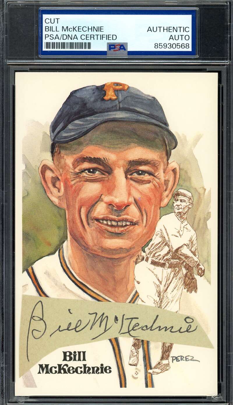 Bill McKechnie PSA DNA Signed Perez Steele Postcard Cut Autograph
