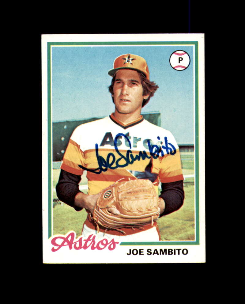 Joe Sambito Signed 1978 Topps Houston Astros Autograph