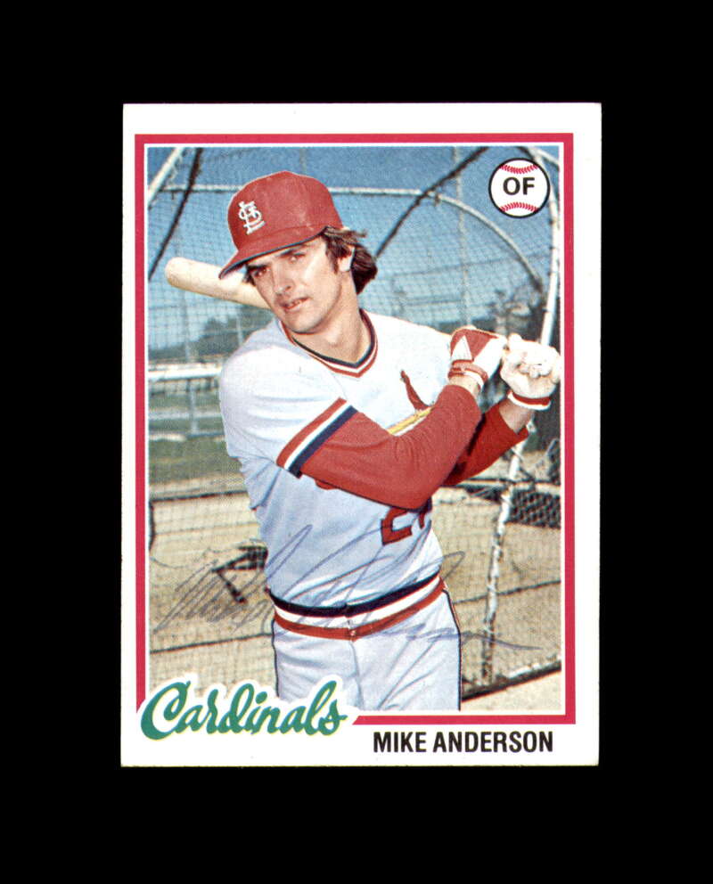 Mike Anderson Signed 1978 Topps St. Louis Cardinals Autograph