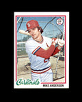 Mike Anderson Signed 1978 Topps St. Louis Cardinals Autograph